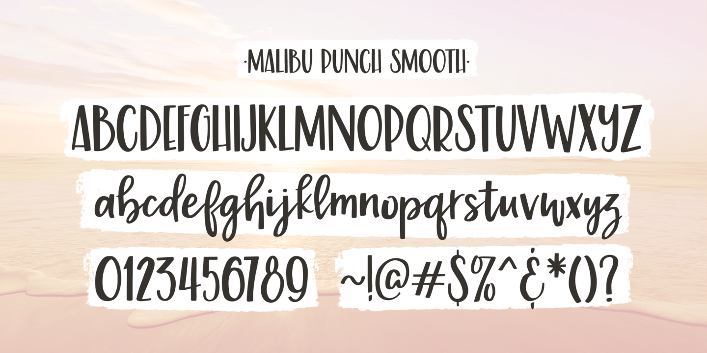 Example font Malibu Punch #11